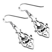 Turquoise Opal Drop Sterling Silver Earrings, e425